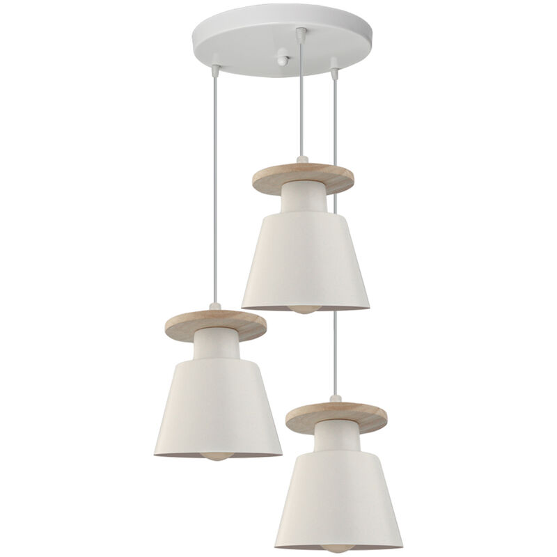 Industrial Antique Pendant Lamp Minimalist Style Ceiling Lamp 3 Lights Vintage Retro Pendant Light White Modern Pendant Light