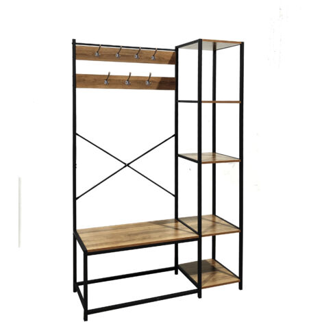 INDUSTRIAL APPENDIABITI METAL/QUERCIA 110X40X180 CM- 1,0 pz