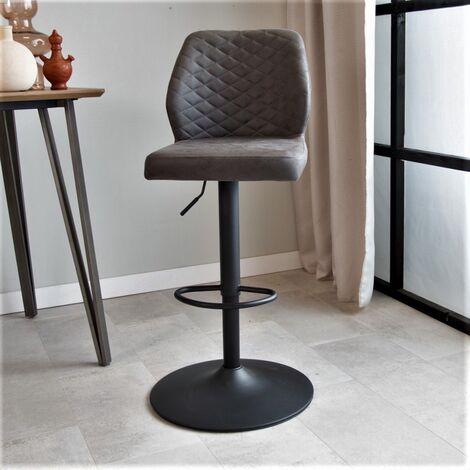 Industrial Barstool Grayson Anthracite - Black, Anthracite