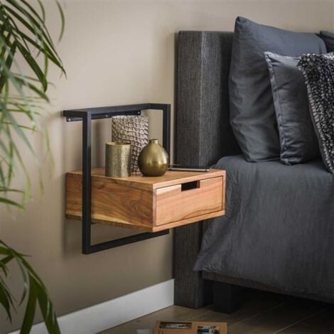 FURNWISE Industrial Bedside Table Doley