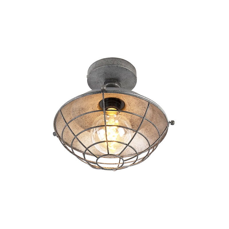 Industrial Ceiling Light Antique Silver 25.5 cm - Course