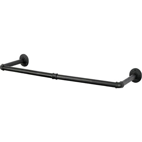 Industrial Clothes Rack, 92cm Rustic Iron Wall Mounted Coat Rack