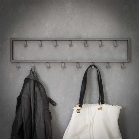 FURNWISE Industrial coat rack Max 15 hooks