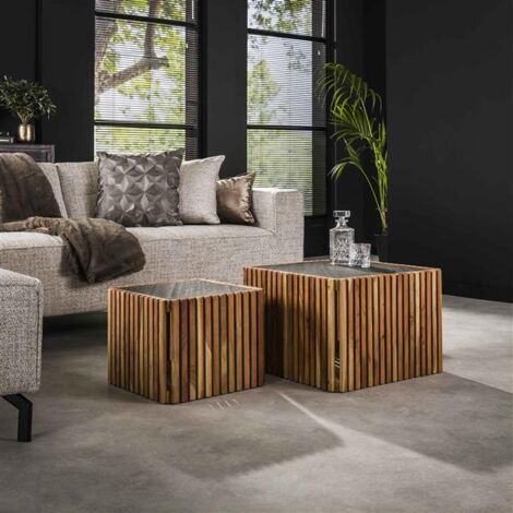 Industrial Coffee Tables Scape Set of 2