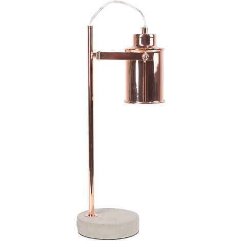 Industrial Copper Table Lamp Spotlight Concrete Base Adjustable Mundaka