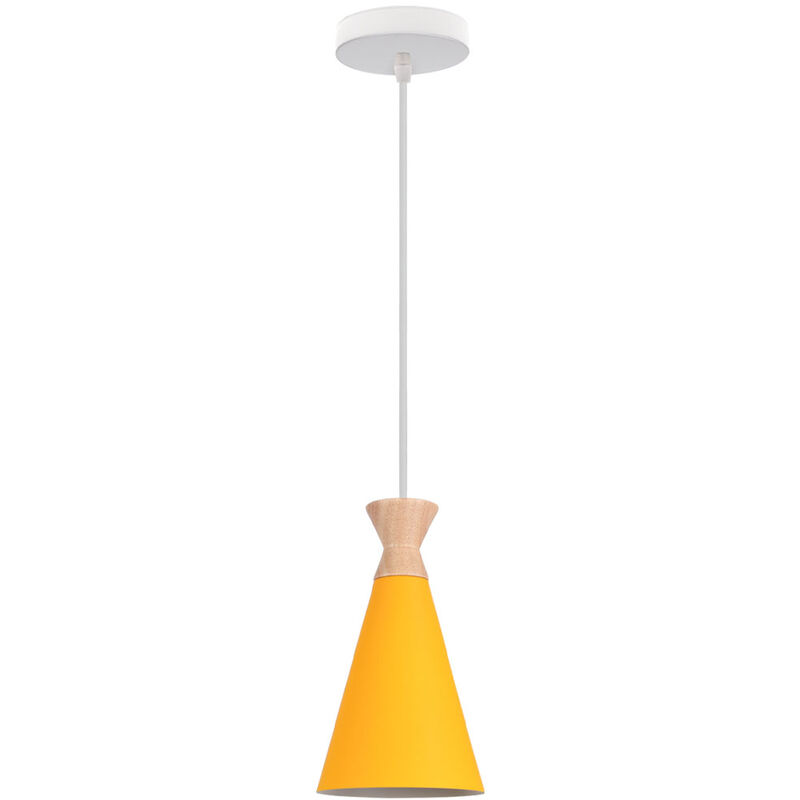 Wottes - Industrial Decoration Chandelier Modern Creative Macaron Metal Pendant Lamp - Giallo