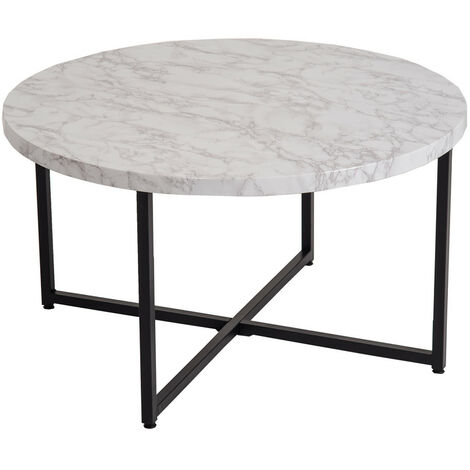 Industrial design living room geometric coffee table with marble effect