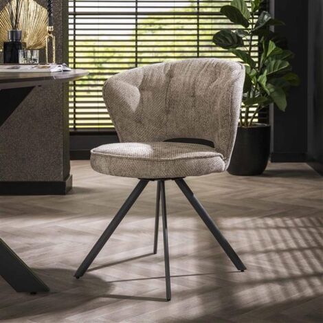 Industrial Dining Chair Dion Taupe