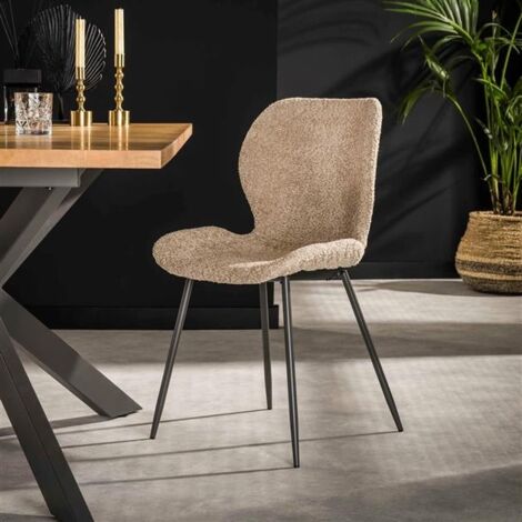 Industrial Dining Chair Golf Boucle Beige