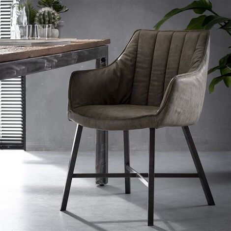 Industrial Dining Chair Witham Taupe - Taupe