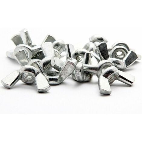 Lot De 120 écrous Papillon De 8 Mm – Acier Gris Brillant – Occasion