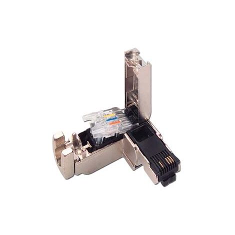 Industrial Ethernet FastConnect RJ45 Plug 90 2x 2, connettore RJ45 (10/100 Mbit/s) con robusta custodia in metallo e sistema di collegamento FC