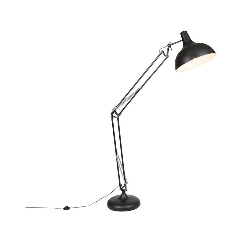 Industrial Floor Lamp Black Adjustable - Hobby