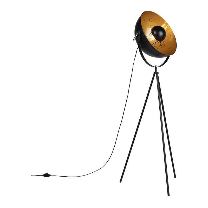 Industrial floor lamp tripod black - Magna 40 Eglip