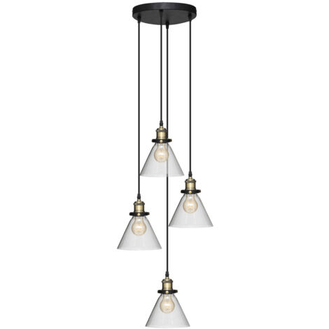 Industrial Hängeleuchte ALAK, 4-flammig, Ø 18 cm