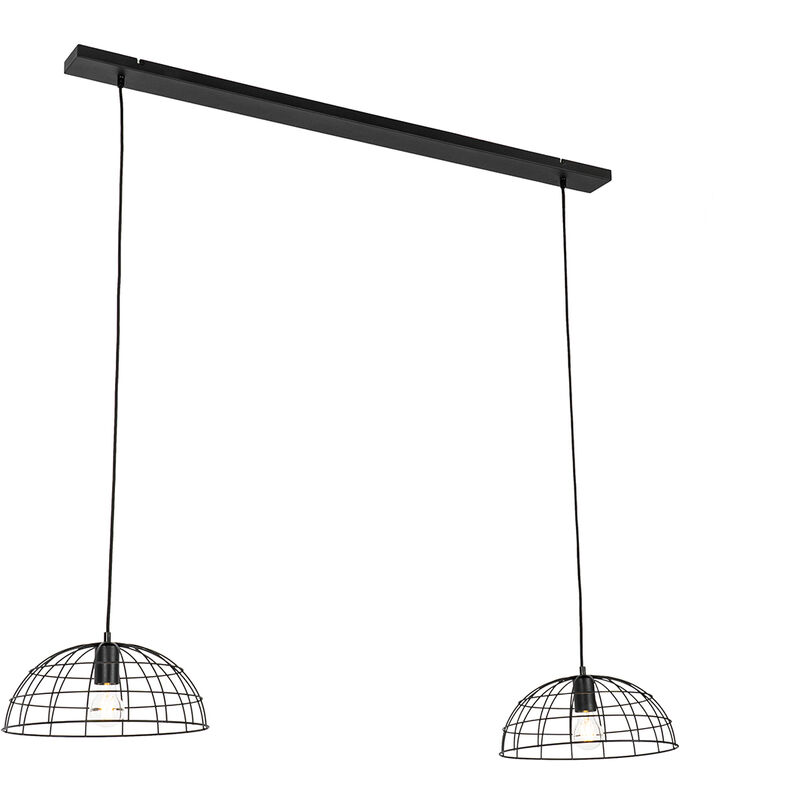 Industrial Pendant Light Black 2-Light - Hanze