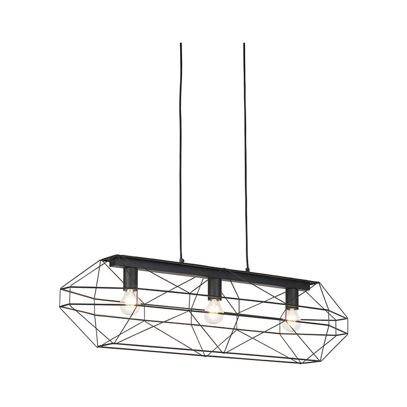 Industrial Pendant Light Black 3-Light - Carcass