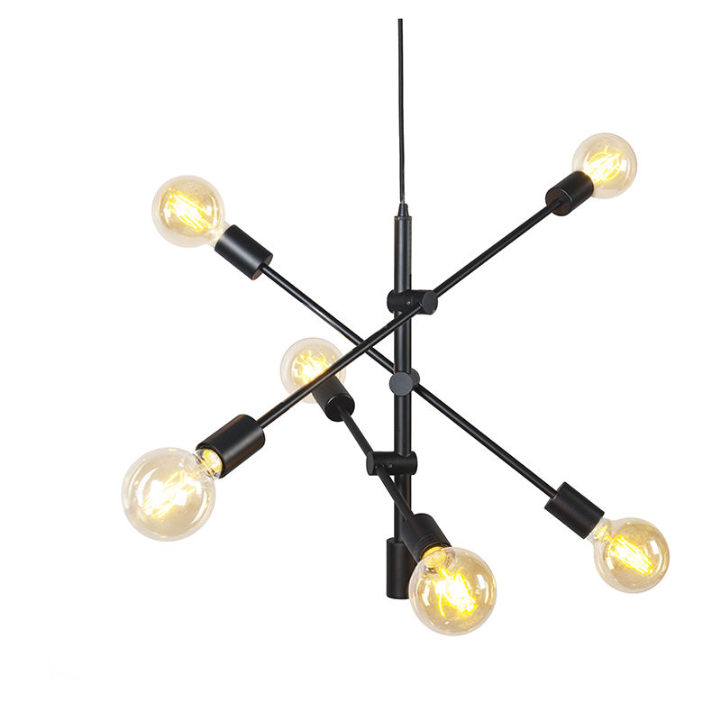 Industrial Pendant Light Black 6 Lights - Sydney