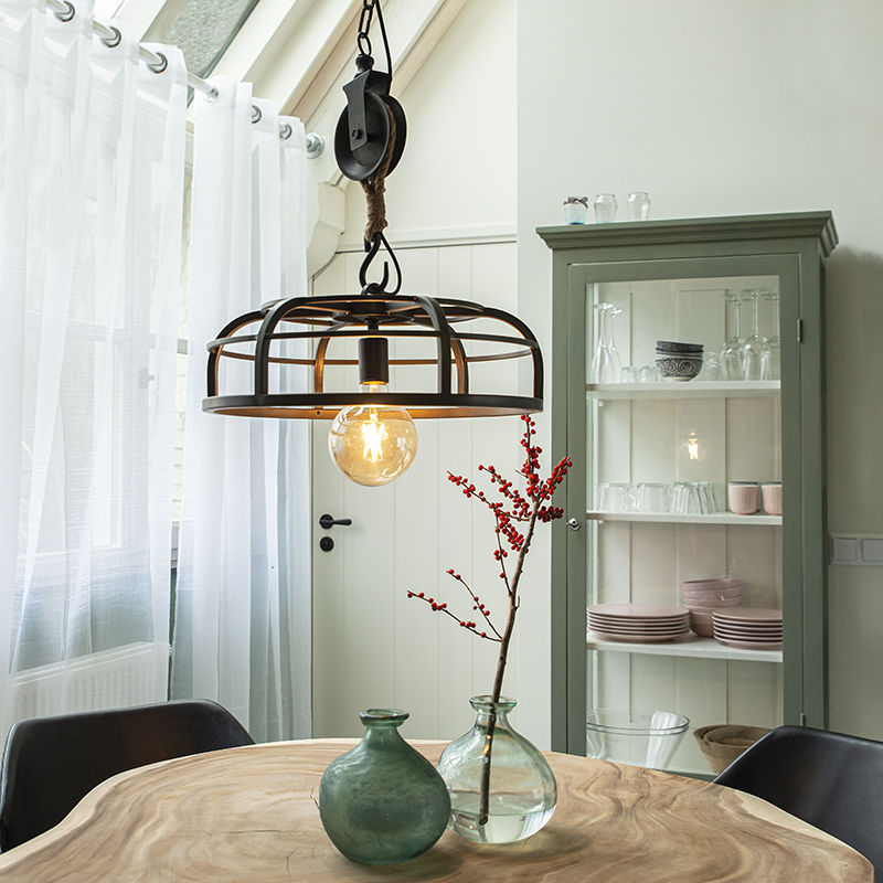 Industrial Pendant Light Black - Camelot