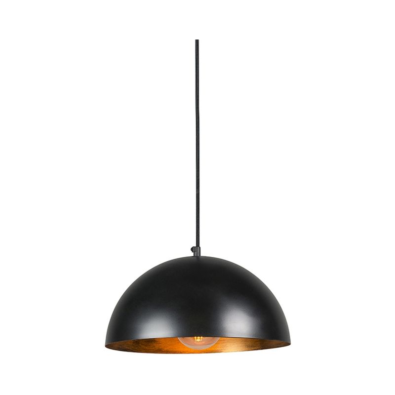 Industrial hanging lamp black with gold 35 cm - Magna Eco