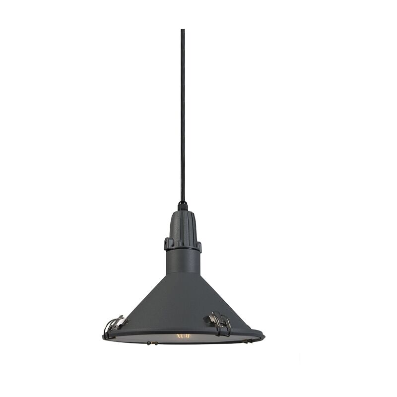 Industrial hanging lamp gray IP44 - Vida