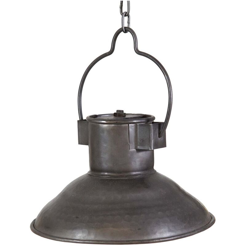 Industrial iron made antiqued black finish W23xDP23xH14 cm sized non electrified suspended chandelier