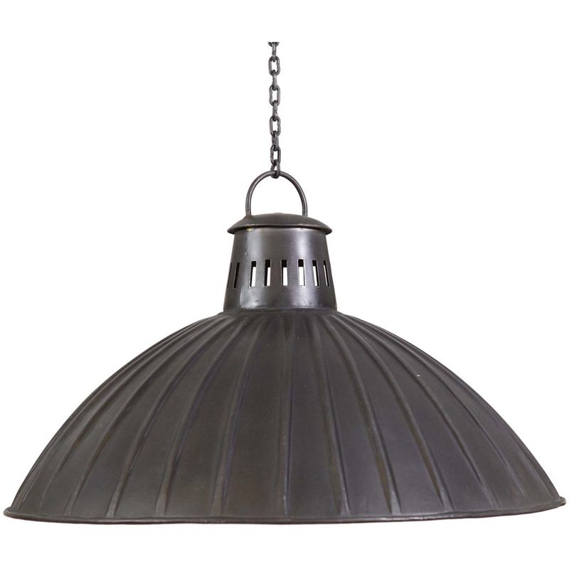 Biscottini - Industrial iron made antiqued black finish W49xDP49xH31 cm sized non electrified suspended chandelier