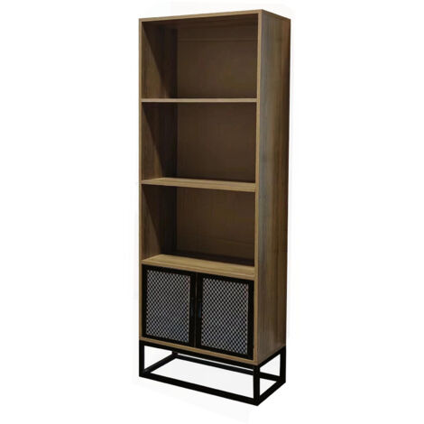 INDUSTRIAL LIBRERIA METAL/QUERCIA 60X30X180 CM- 1,0 pz
