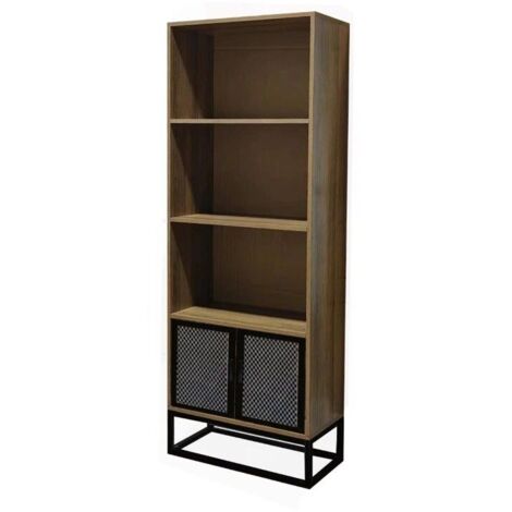 INDUSTRIAL LIBRERIA METAL/QUERCIA 60X30X180 CM