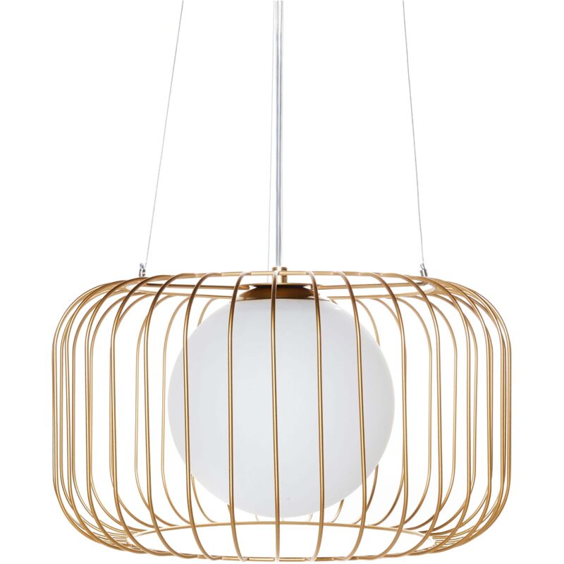 Beliani Pendant Lamp Bairoa Metal Gold, Gold
