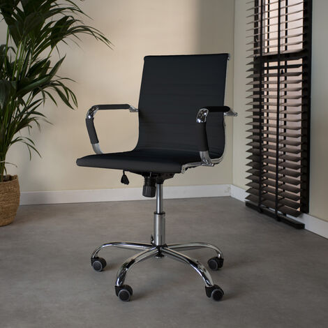 Industrial Office Chair Manhattan Low Black - Black