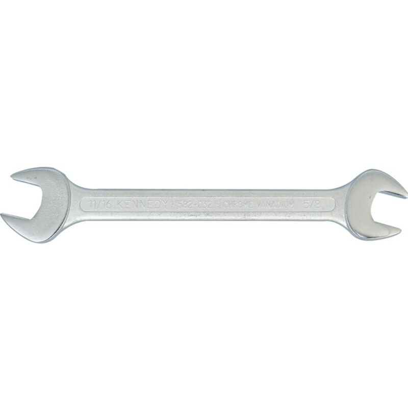 Imperial Open Ended Spanner, Double End, Drop Forged Carbon Steel, 1 11/ - Kennedy