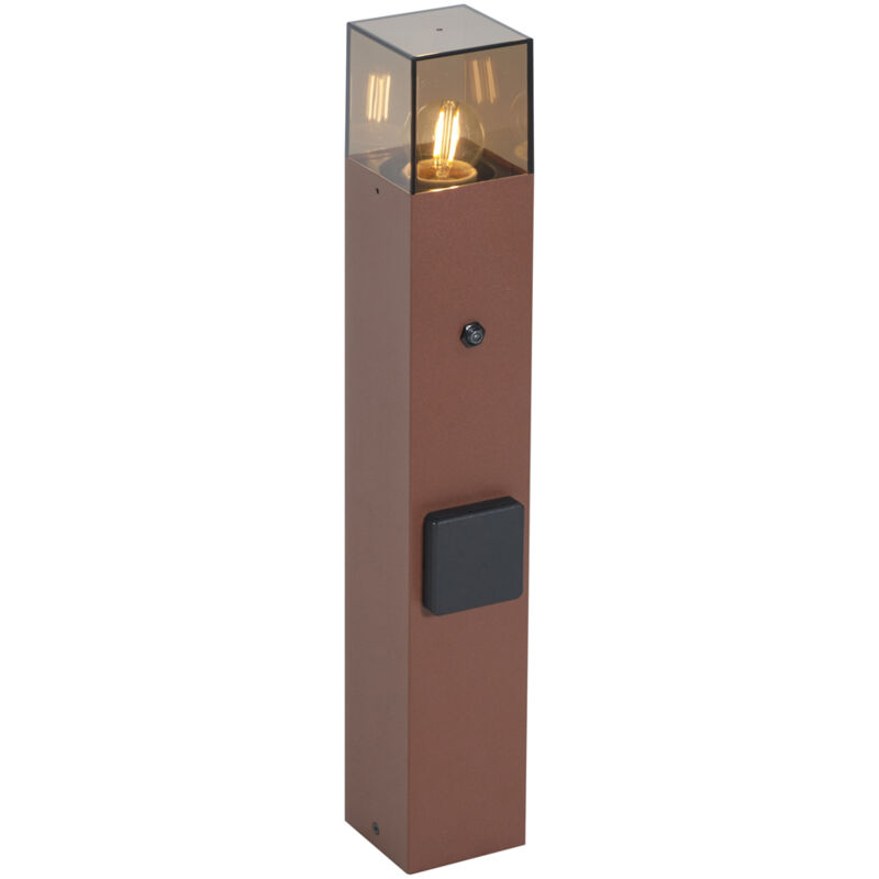 Image of Qazqa - Industrial Outdoor Bollard Rust&hellip;
