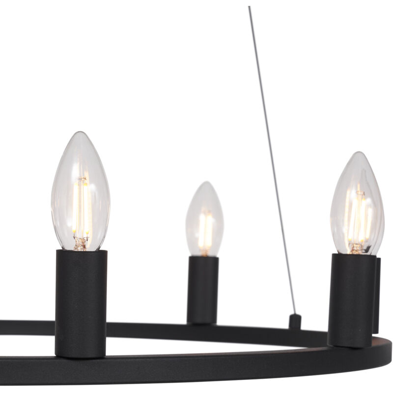 Image of Industrial Pendant Lamp Black 9-Lights -&hellip;