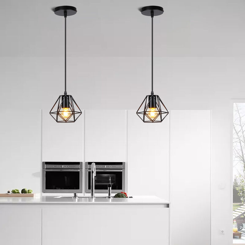 Image of Pendant Lighting Fixture Black, Vintage Metal&hellip;