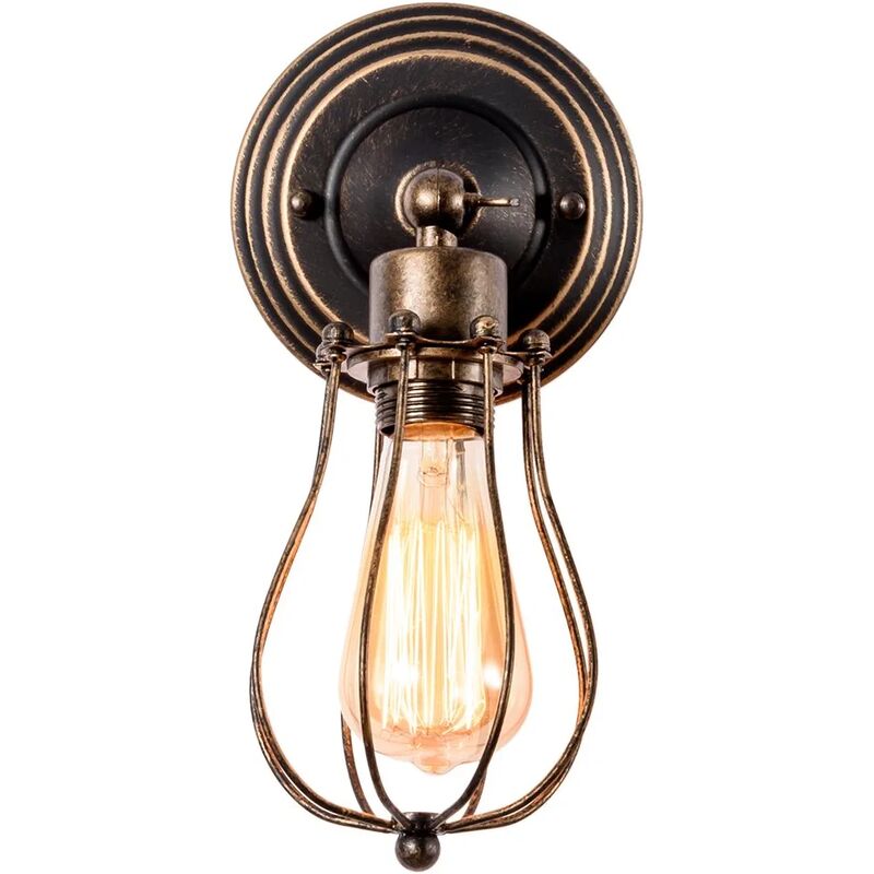 Industrial Sconce Wall Sconce Indoor Cage Vintage Pendant Light Fixture For Champagne House Cafe Loft Kitchen Living Room And Hotel Bedroom 1 Packs