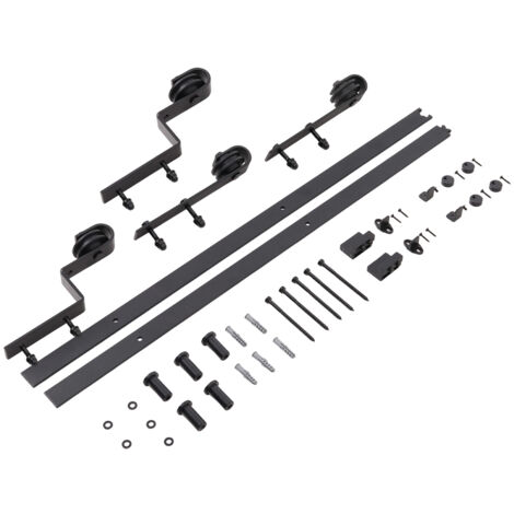 Industrial Single Track Sliding Barn Door Hardware Kit
