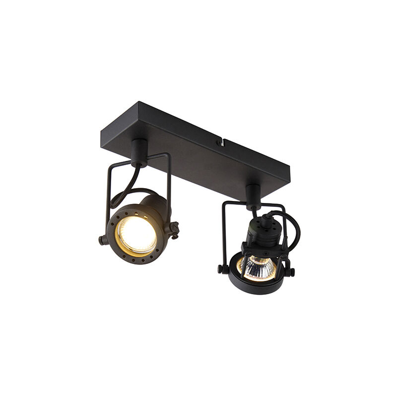 Image of Industrial Spotlight Black 2-Light - Suplux
