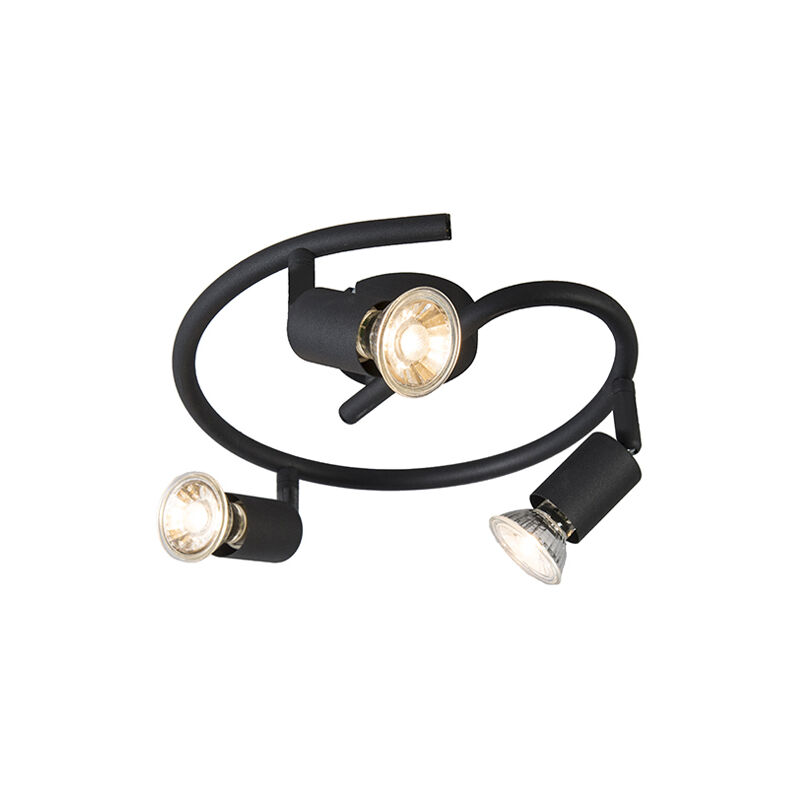 Industrial Spotlight Black Curl 3-Light - Jeany