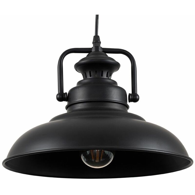 Minisun - Suspended Industrial Ceiling Light Pendant Shades - Black