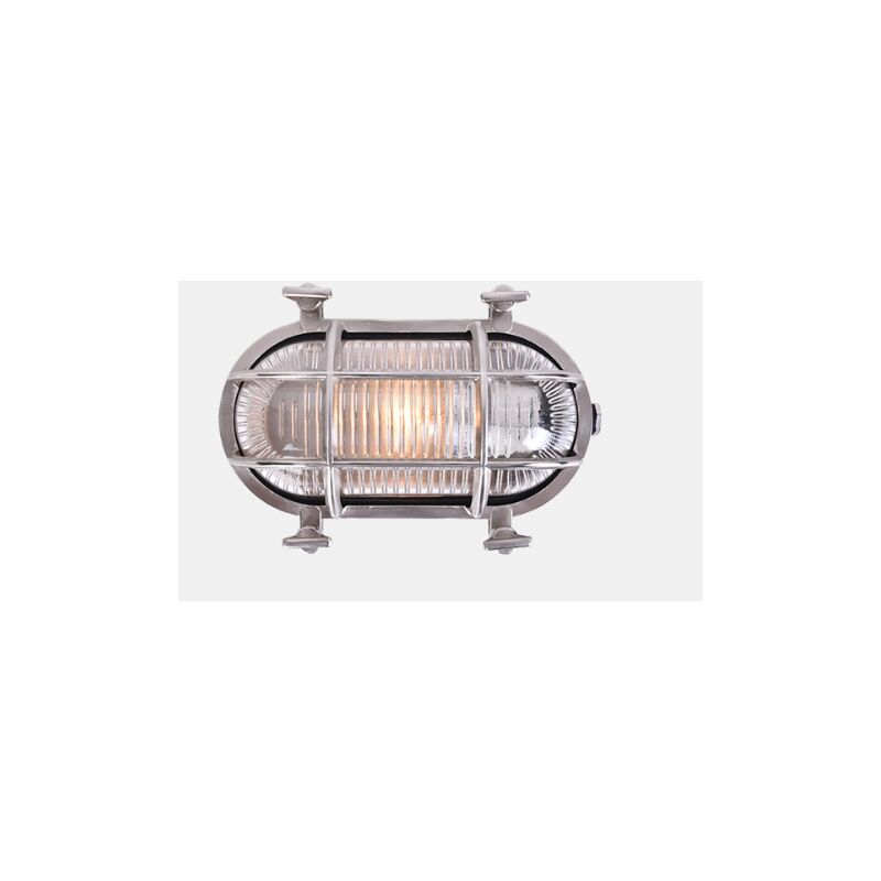 Industrial Style Waterproof and Outdoor Oval Wall Light Restaurant Aisle Corridor Wall Light Ceiling Light Black Silver