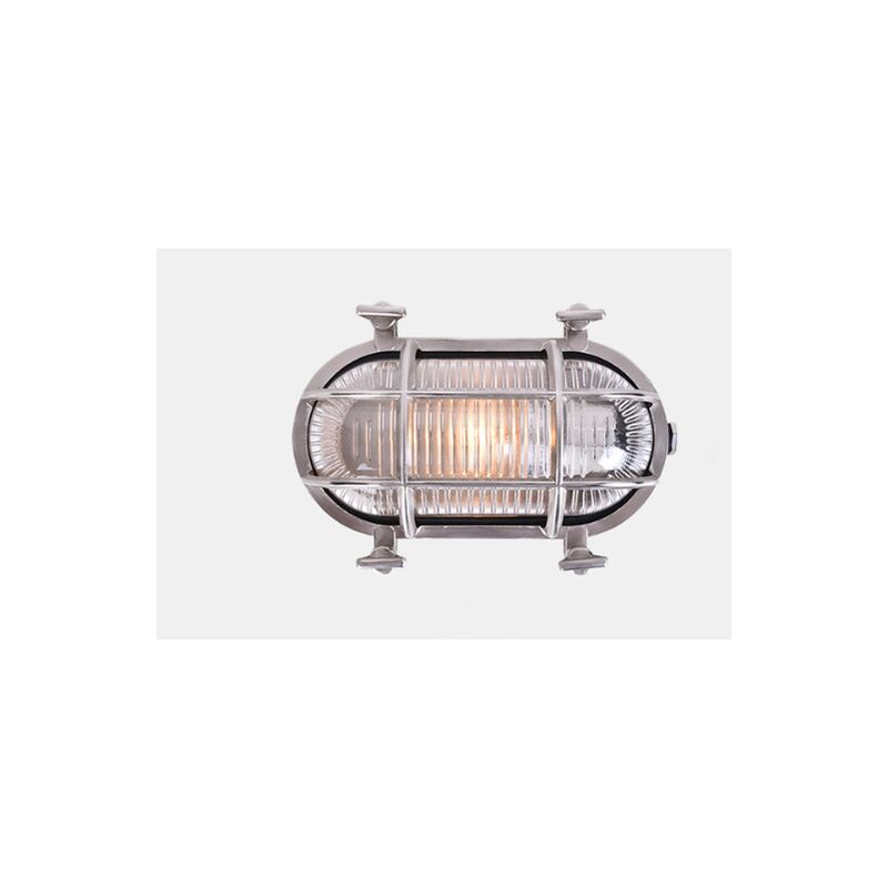 Industrial Style Waterproof and Outdoor Oval Wall Light Restaurant Aisle Corridor Wall Light Ceiling Light Matte nickel