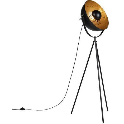 Industrial Tripod Floor Lamp Black - Magna 40 Eglip