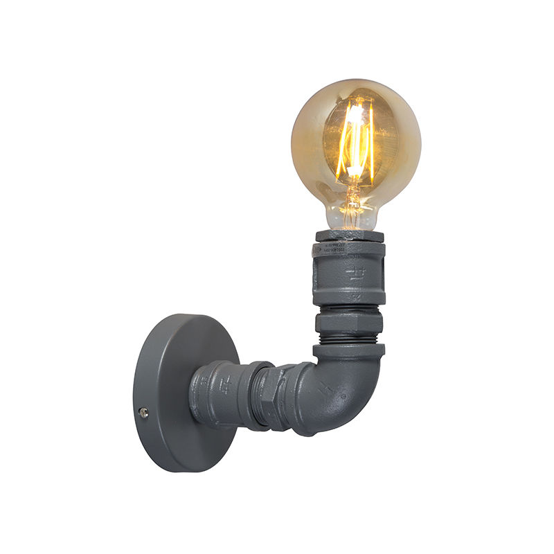 Industrial wall lamp dark gray - Plumber 1