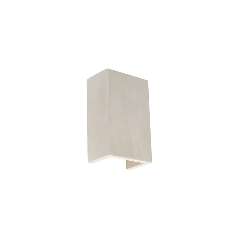 Industrial wall lamp gray concrete rectangle - Meaux