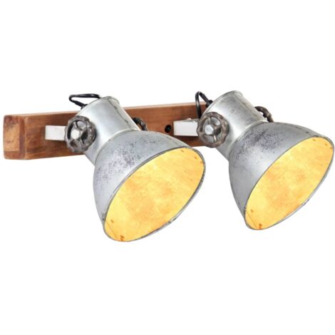 Industrial Wall Lamp Silver 45x25 cm E27 vidaXL