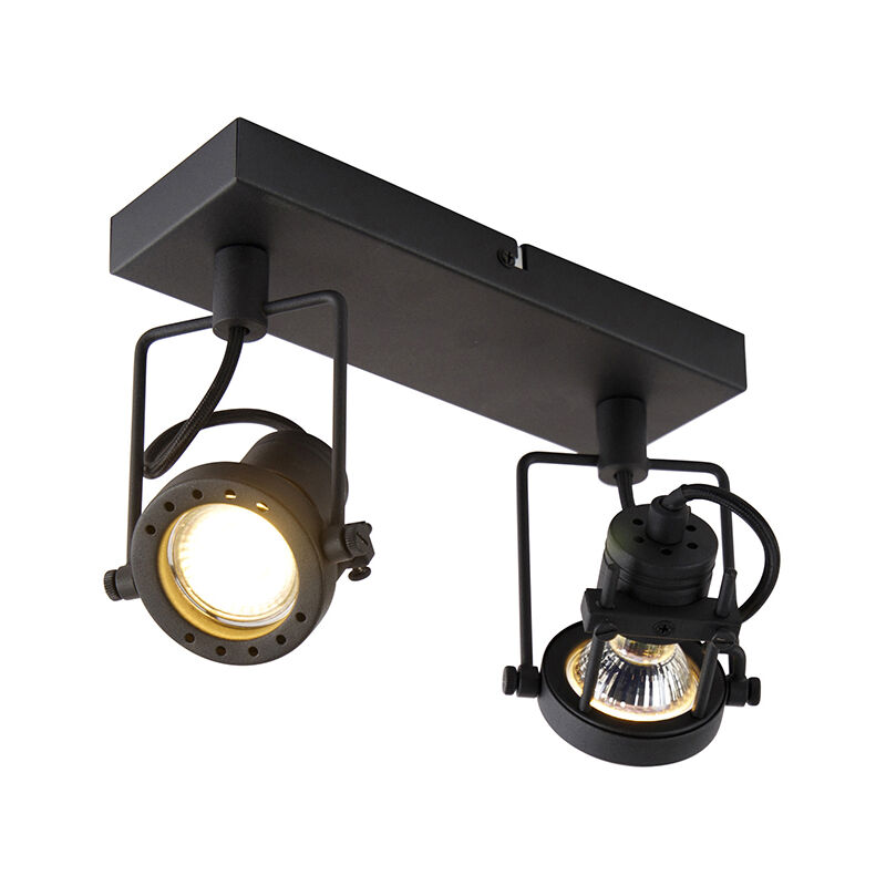 Qazqa Smart Spotlight Black Incl. 2 Wifi Gu10 - Suplux