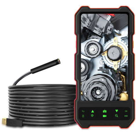 Industrie-Endoskop (1080p)  6 LEDs + 4,5"-IPS-Bildschirm  Wasserdichte IP67-Schlangenkamera  2 MP mit TF-Kartensteckplatz  Inspektion von Hausleitungen