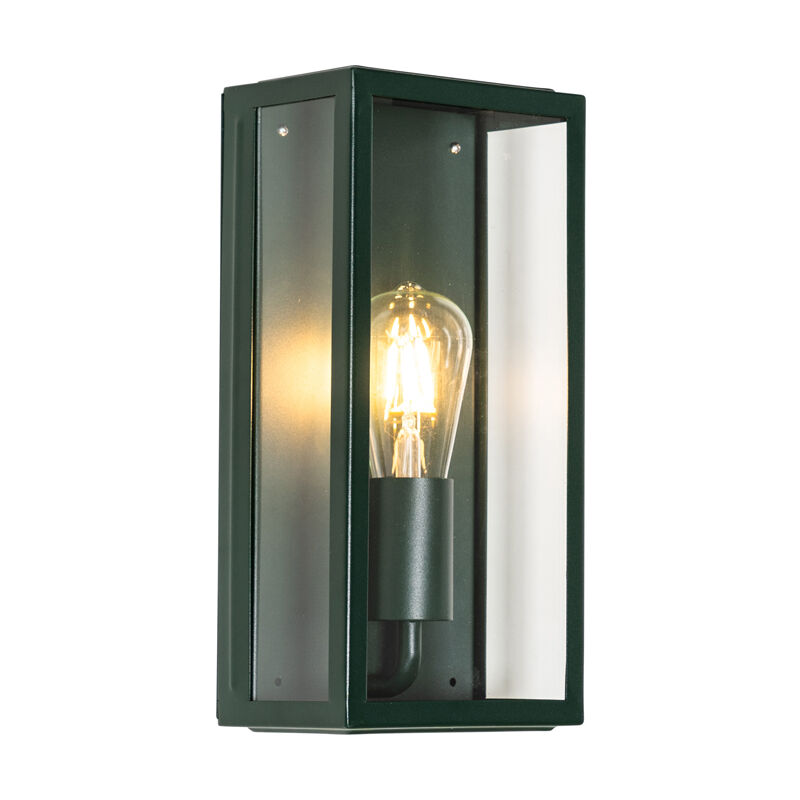 Qazqa - Industrielle Außenwandleuchte Dunkelgrün Mit Glas Ip44 - Rotterdam