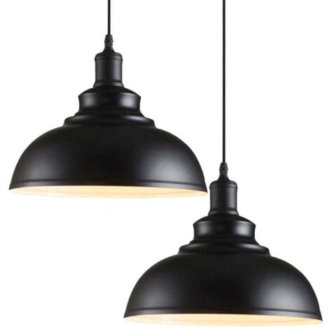 Industrielle Pendelleuchte, E27, 29 cm, 2 Stück, Hängelampe, Kronleuchter für Küche, Schlafzimmer, Wohnzimmer, Esszimmer
